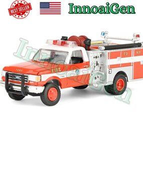 Greenlight FDNY 160th Anniversary 1987 Ford F-350 Mini Pumper Fire Truck Diecast